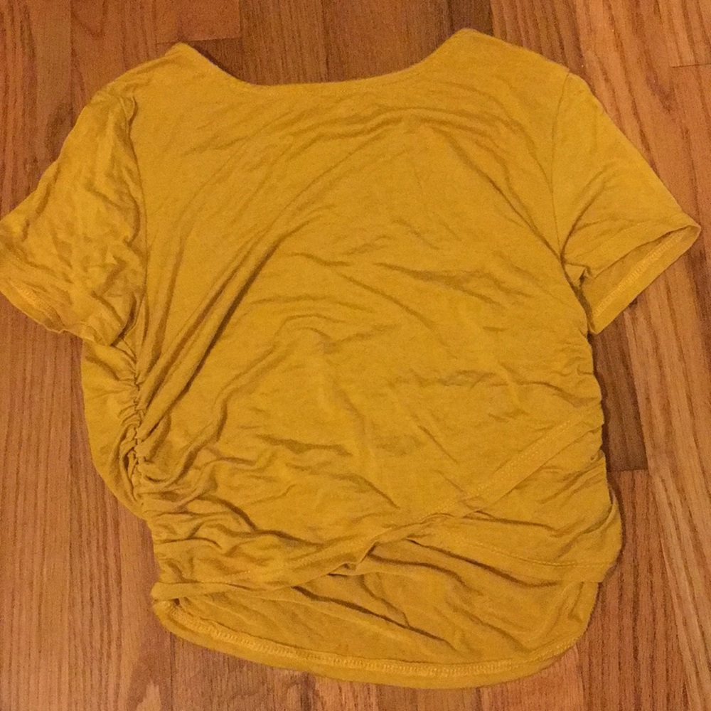 Yellow crop top